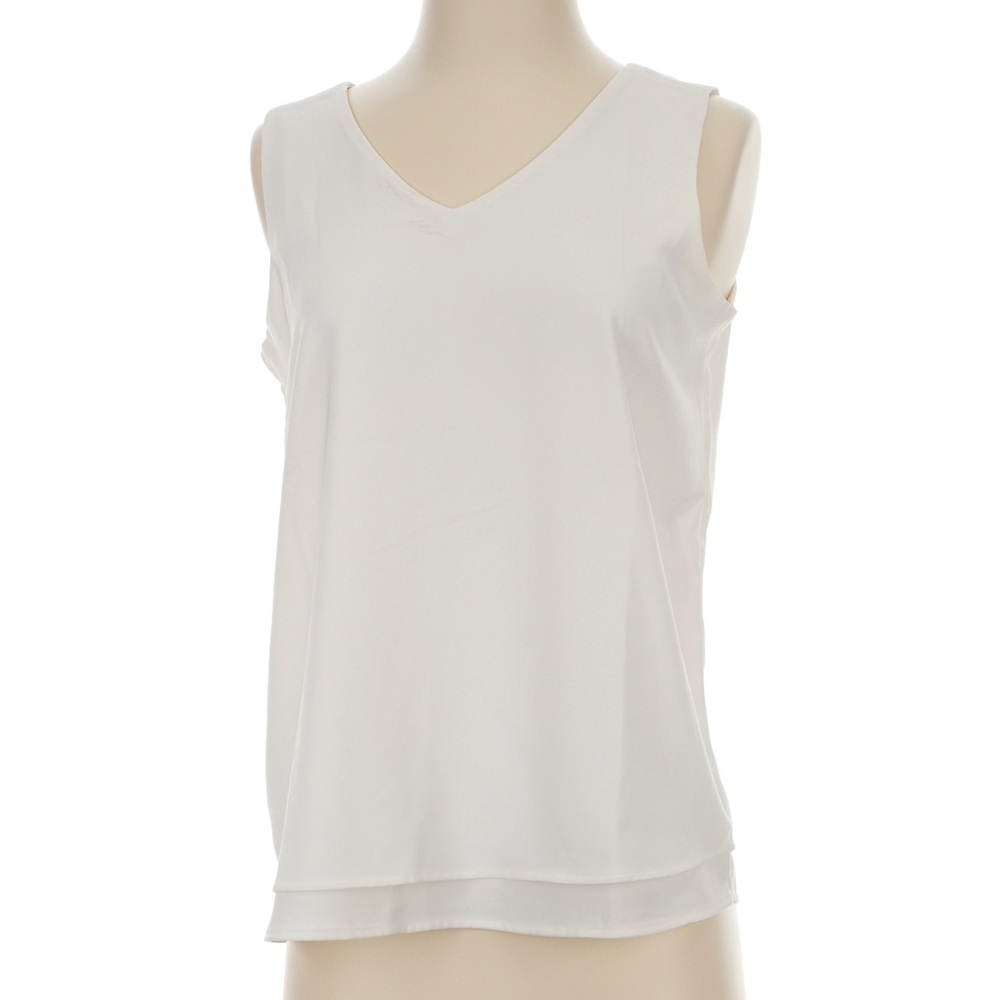EUC Ann Taylor Factory White Sleeveless Top, XS